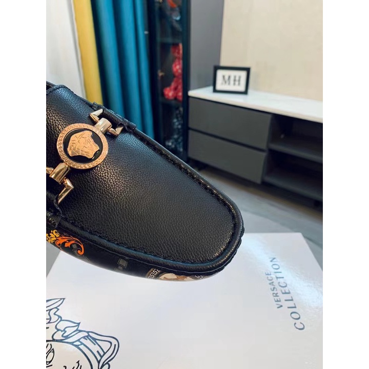 sepatu vrs slip on men shoes mirror top loafer pria tanpa tali