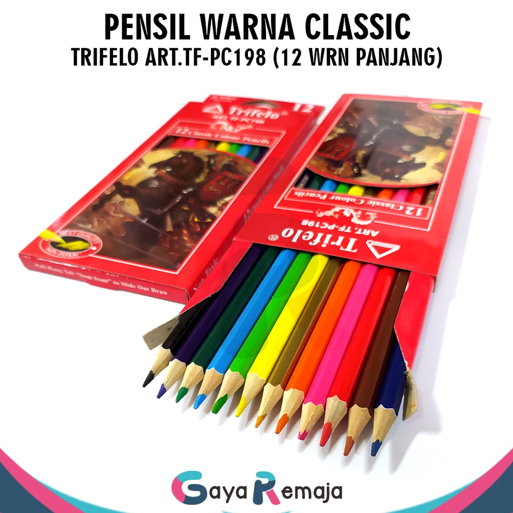 

Pensil 12 Warna Trifelo Shining Kayagi Zhong Hua / Pensil Warna Panjang Pendek Murah / Pensil Warna Classic / 12 Classic Colour Pencils