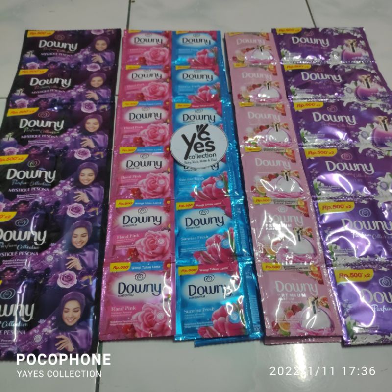 COD Downy Pelembut Pewangi Renceng 500an 12 PCS 10 ml 11 ml 20ml Passion Mystique Sunrise Fresh Wangi Tahan Lama Pakaian