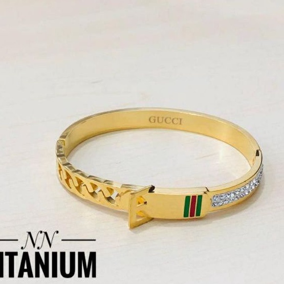 Gelang tangan GC titanium aksesoris fashion 08GF