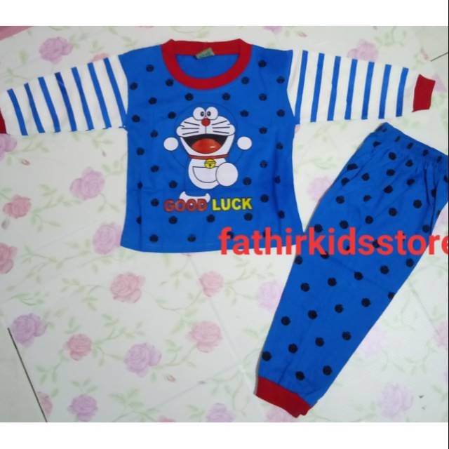 PIYAMA DORAEMON/BAJU TIDUR DORAEMON 3BULAN-10THN