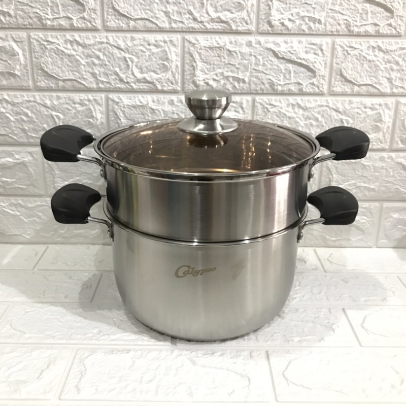 Kukusan panci kukus stainless tebal Calypso 2 in 1