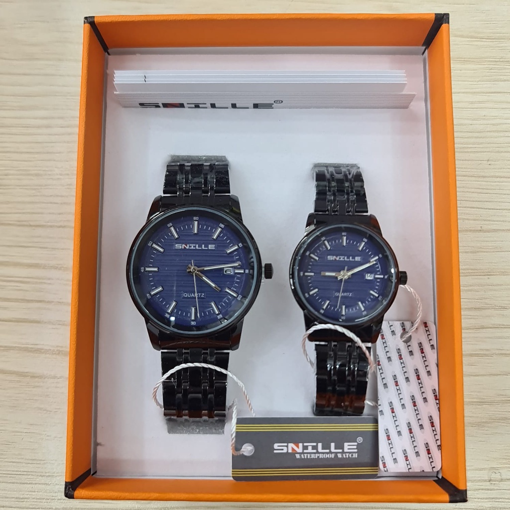 SNILE COUPLE EDITION/JAM TANGAN COUPLE SNILLE RANTAI STAINLESS/JAM TANGAN ORIGINAL/