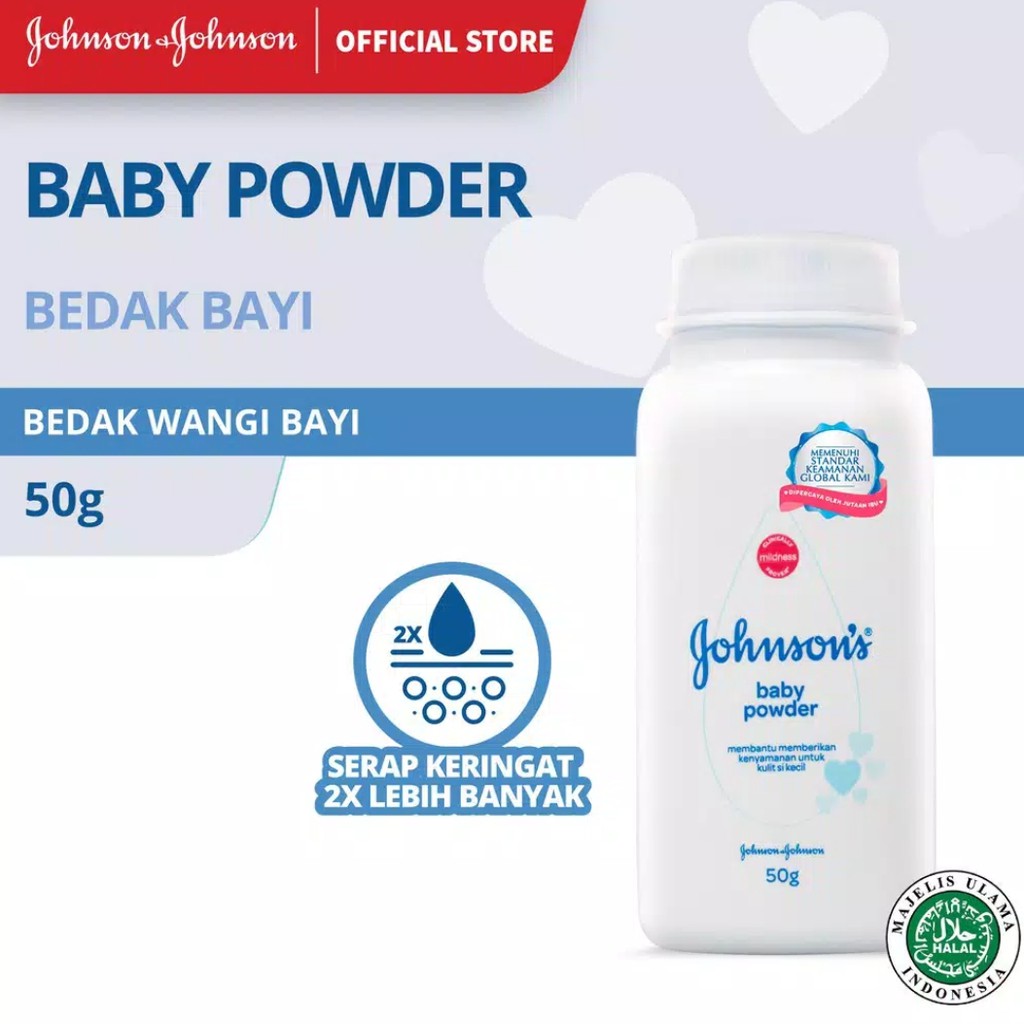 Johnson BEDAK bayi 50 gr (kecil ) baby powder wangi harum johnsons (no.250)