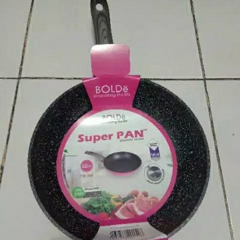 BOLDe fry pan 22cm Blackpink superpan granite black pink induksi 22 cm bolde 22cm fry pan bolde