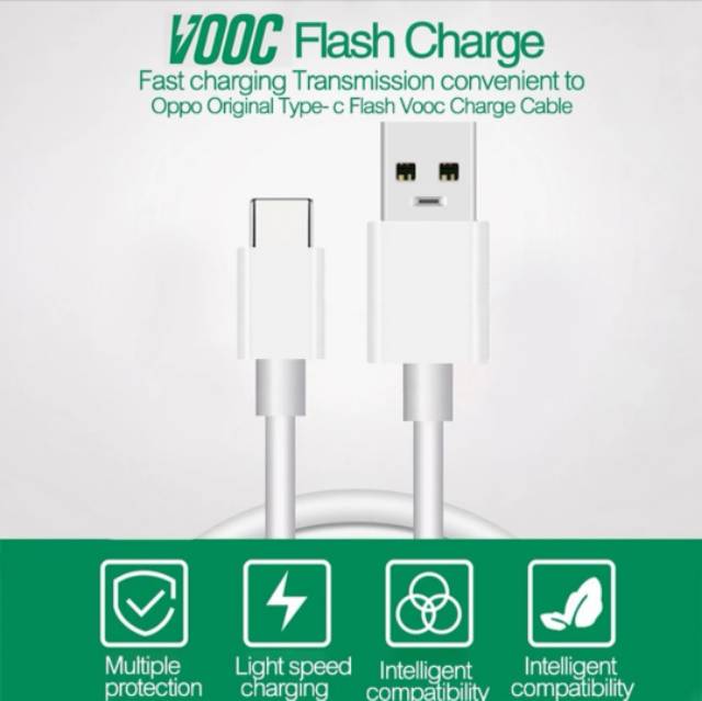Kabel Data Casan Oppo Vooc Fast Charging usb Micro Type C  Cable Charger Chasan cepat A3s A7 F5 F9 A1k A11 A5 A9 A15 A16 A53 A33