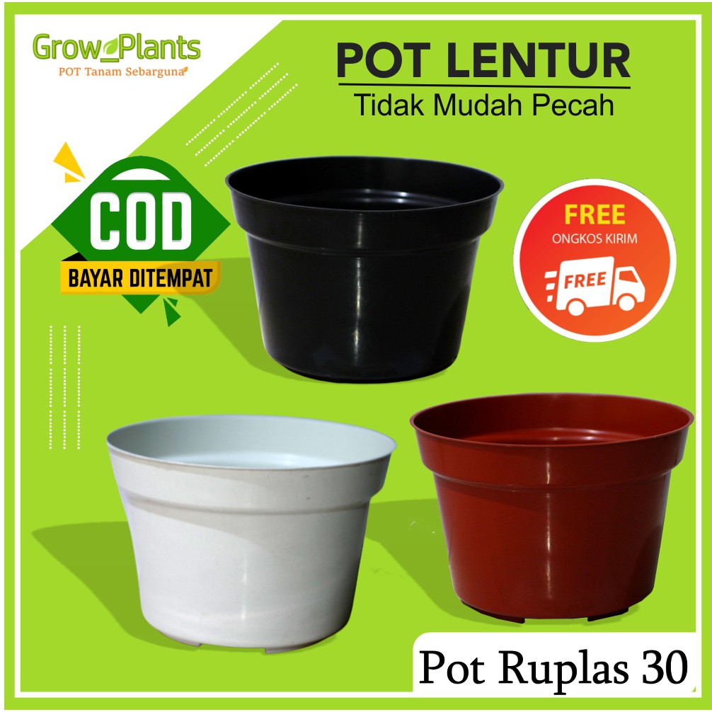 Pot Bunga Murah Pot RUPLAS 30 Pot Bunga Besar Pot Bunga Pot Bunga Plastik Pot Tanaman  Pot Tanaman A