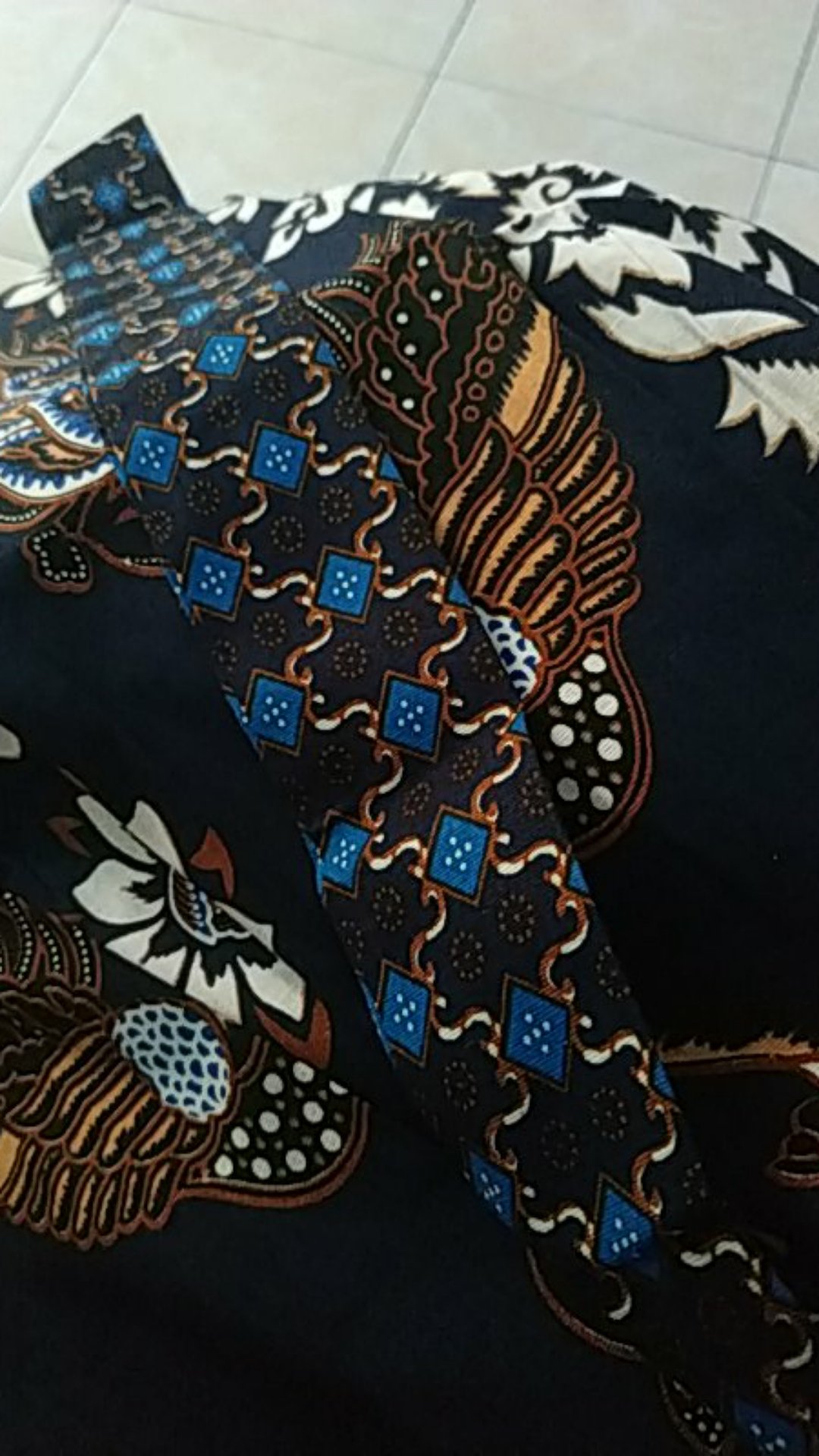 Dress/kemeja Batik Anak Jm Navy / Seragam Batik