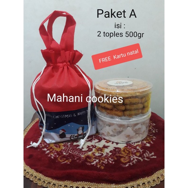 

Hampers Natal Hampers Chrismast Kue Kering Nastar Wisman Kastangel Salju Paket A isi 2 toples 500gr