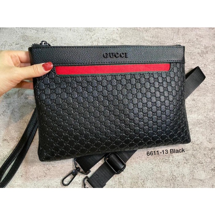 [RESTOCK] CLUTCH GUCCI/HANDBAG SELEMPANG IMPORT - 6611-13 BLACK