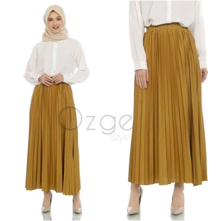 GS-ROK PLISKET PREMIUM /ROK PANJANG MUSLIM/ ROK MAYUNG BAHAN HYGET PREMIUM GRADE A