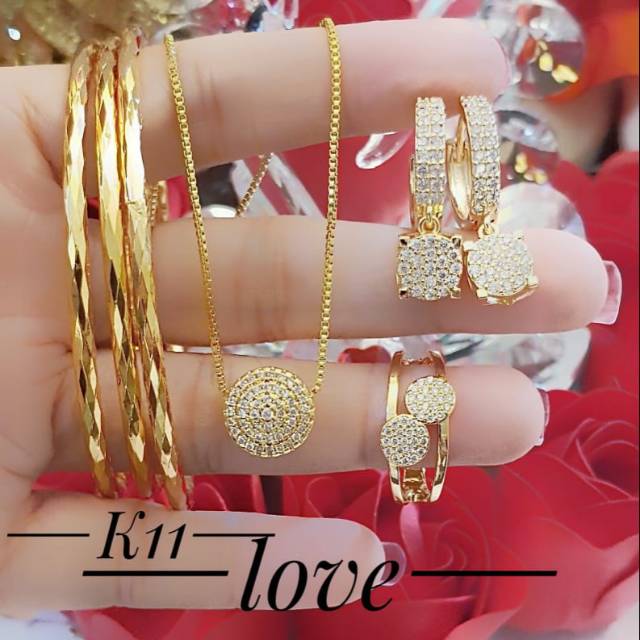 Xuping set perhiasan lapis emas 24k 2521