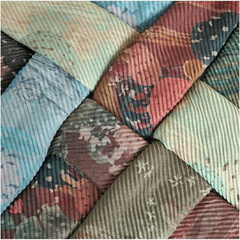 buttonscarves opuntia pleated