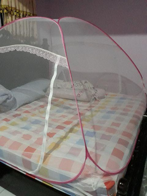 Merk Golden Bed Canopy (200x200) Tipe Deluxe Kelambu Lipat Modern,kelambu Nyamuk Dewasa