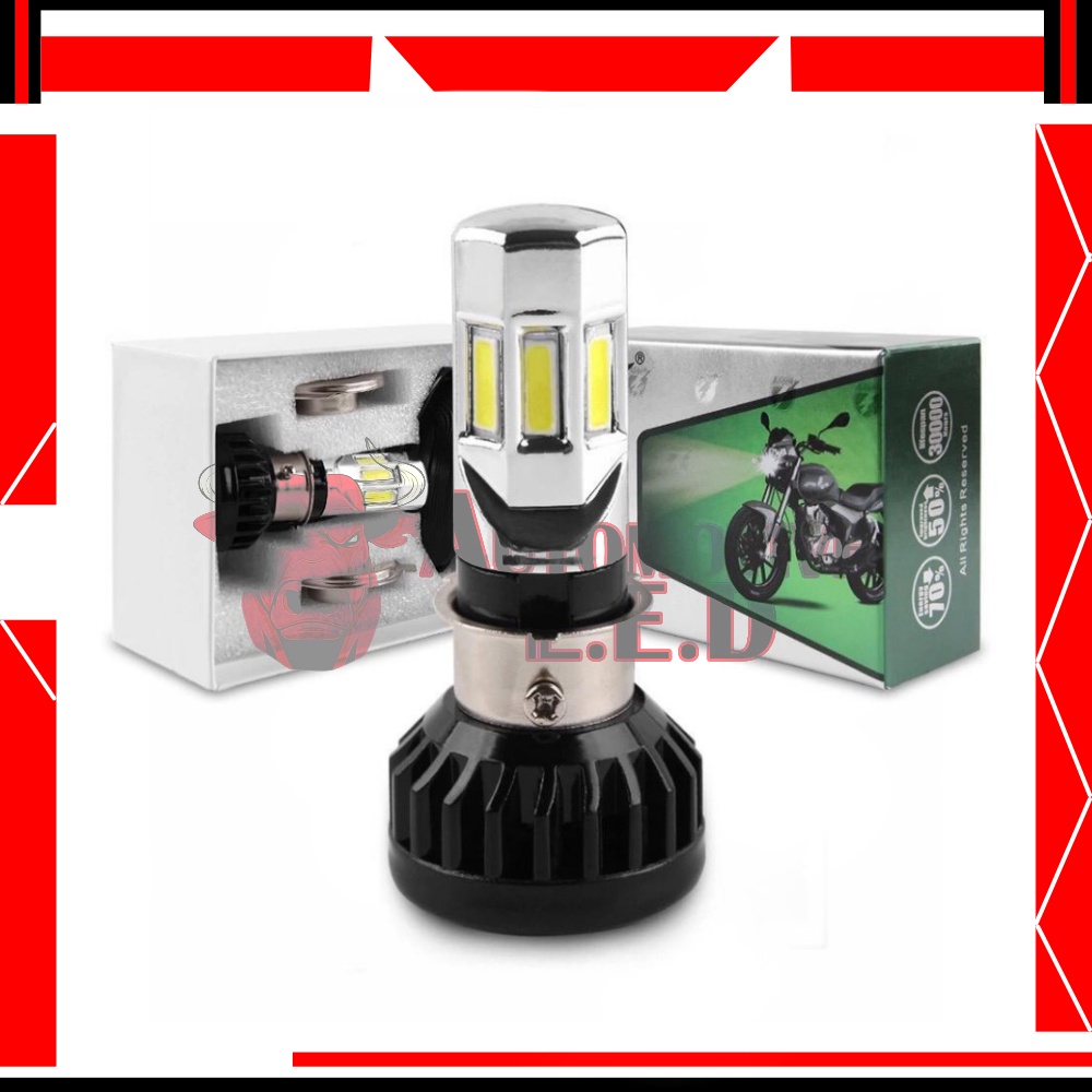 LAMPU LED 6 SISI MERK RTD ORIGINAL  | LAMPU LED MOTOR H6 H4 AC DC ICC 6 MATA ORIGINAL | RTD 6 SISI-1