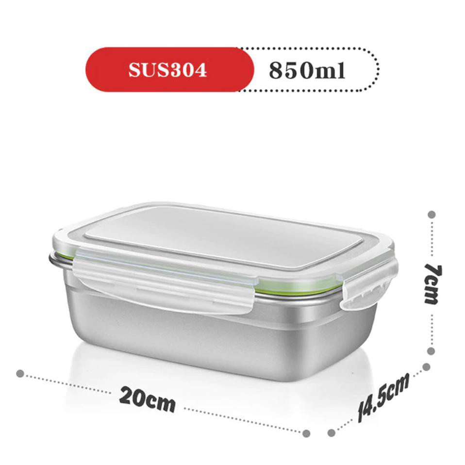 Grab Medan * COD PERALATAN MASAK, HOMEFAVOR KOTAK MAKAN BENTO LUNCH BOX STAINLESS STEEL 850ML -