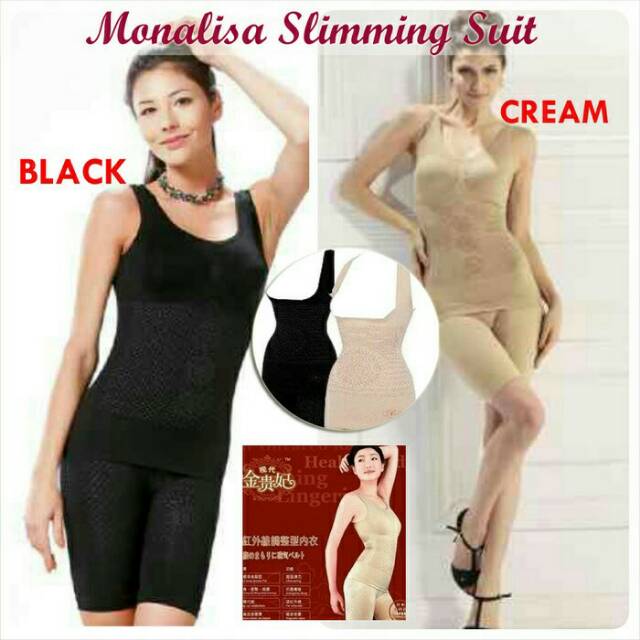 MONALISA SLIMMING SUIT WITH INFRARED BAJU KORSET PELANGSING ORIGINAL 3 IN 1