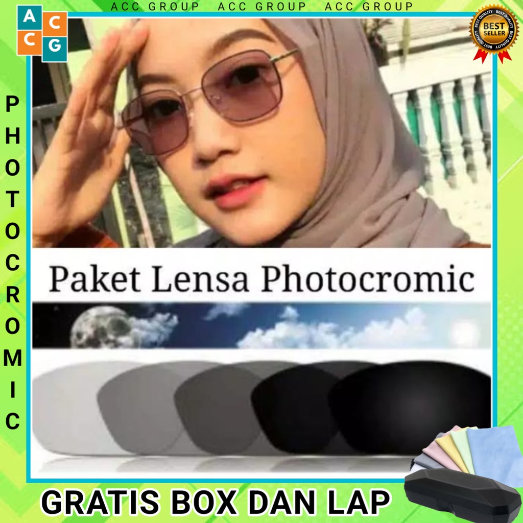 [COD] FREE BOX DAN LAP KACAMATA PHOTOCROMIC/BERUBAH WARNA FRAME STANLISH VINTAGE WANITA PRIA IMPORT