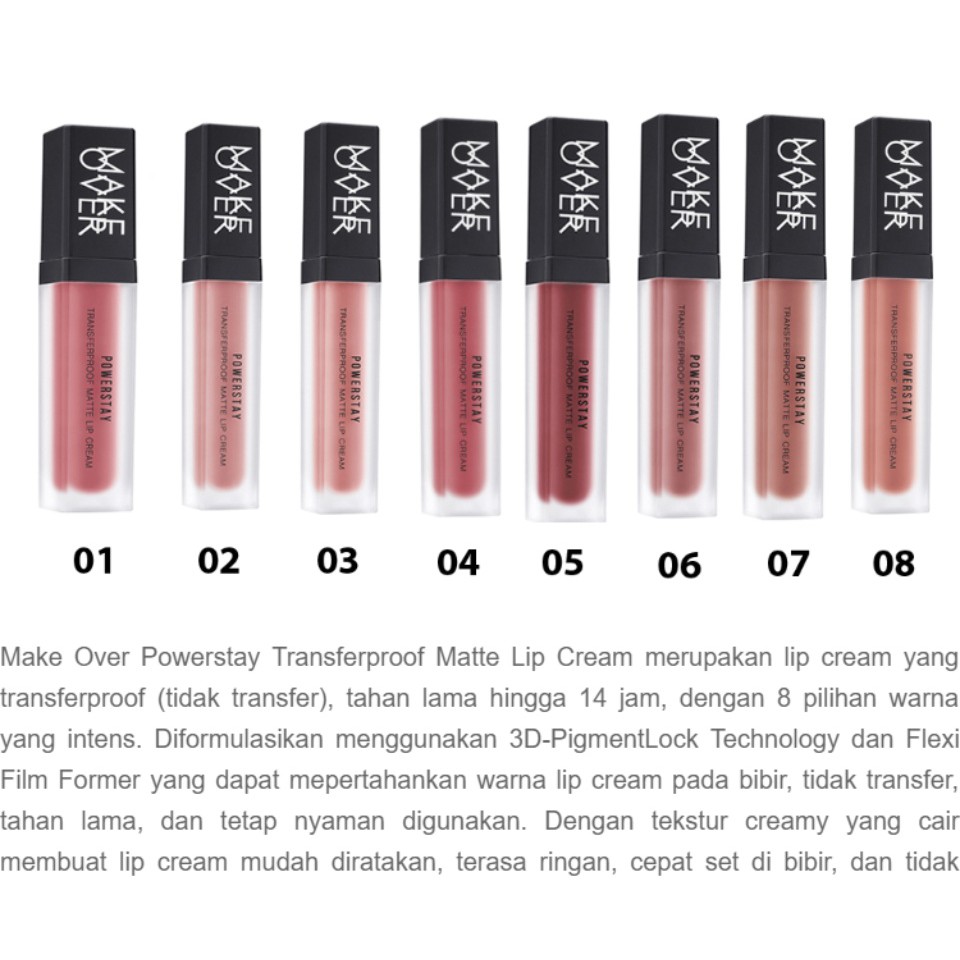 MakeOver Powerstay TransferProof Matte Lip Cream