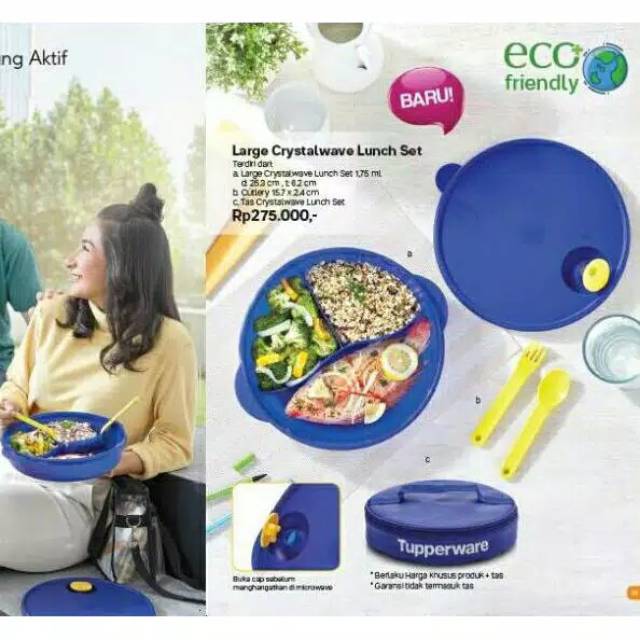 Large crystalwave lunch set