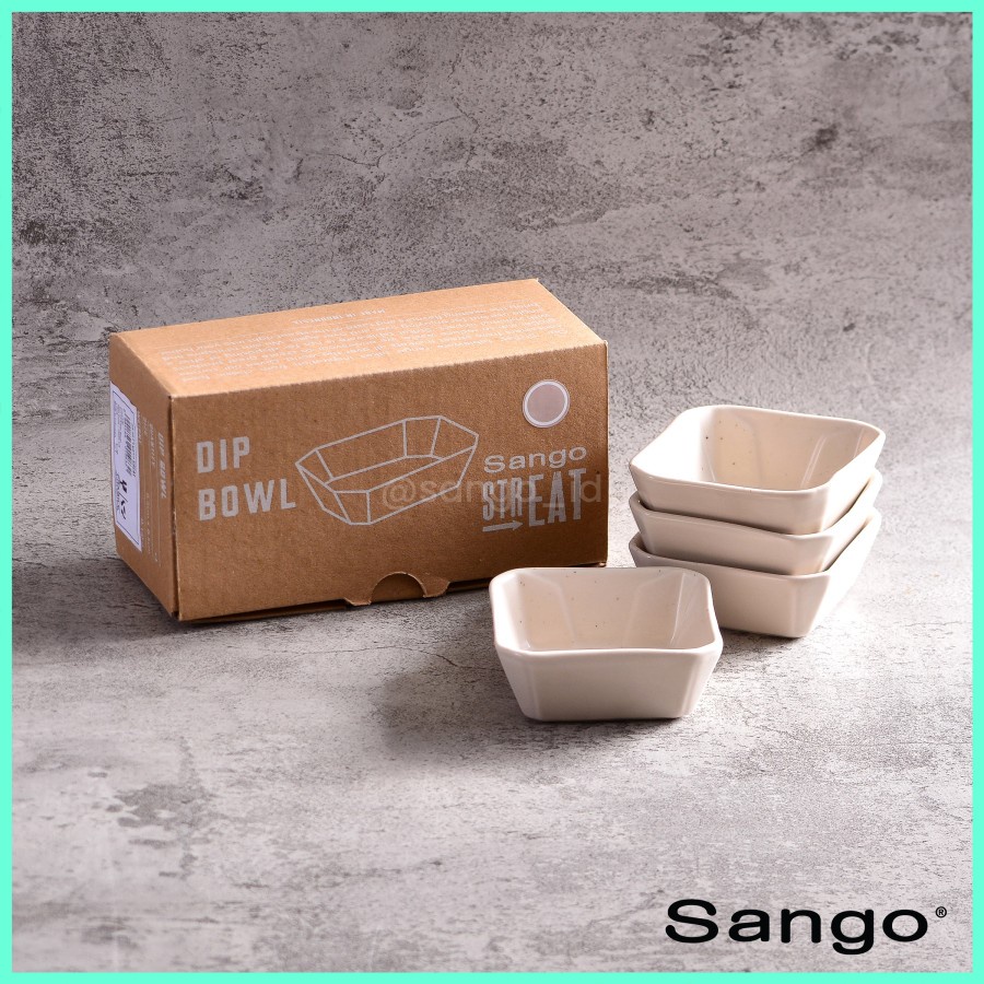 INAH&amp;L - Wadah Bumbu Kayu Celeste 2 Bagian (Isi 1) X Sango StrEAT Dip Bowl (Isi 4)