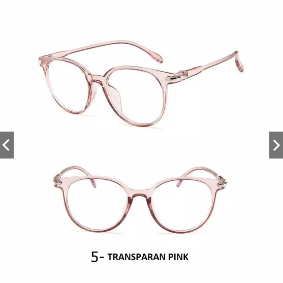KACA MATA ANTI RADIASI / Kacamata Wanita Pria Frame Sunglasses Anti Radiasi Lensa Transparan-1