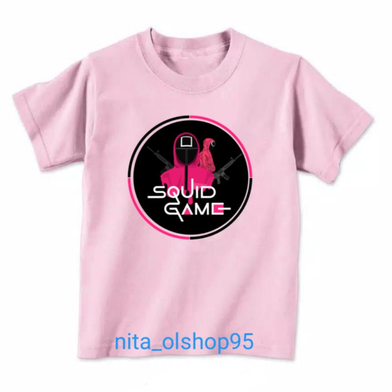 baju squid game kaos anak logo squid game