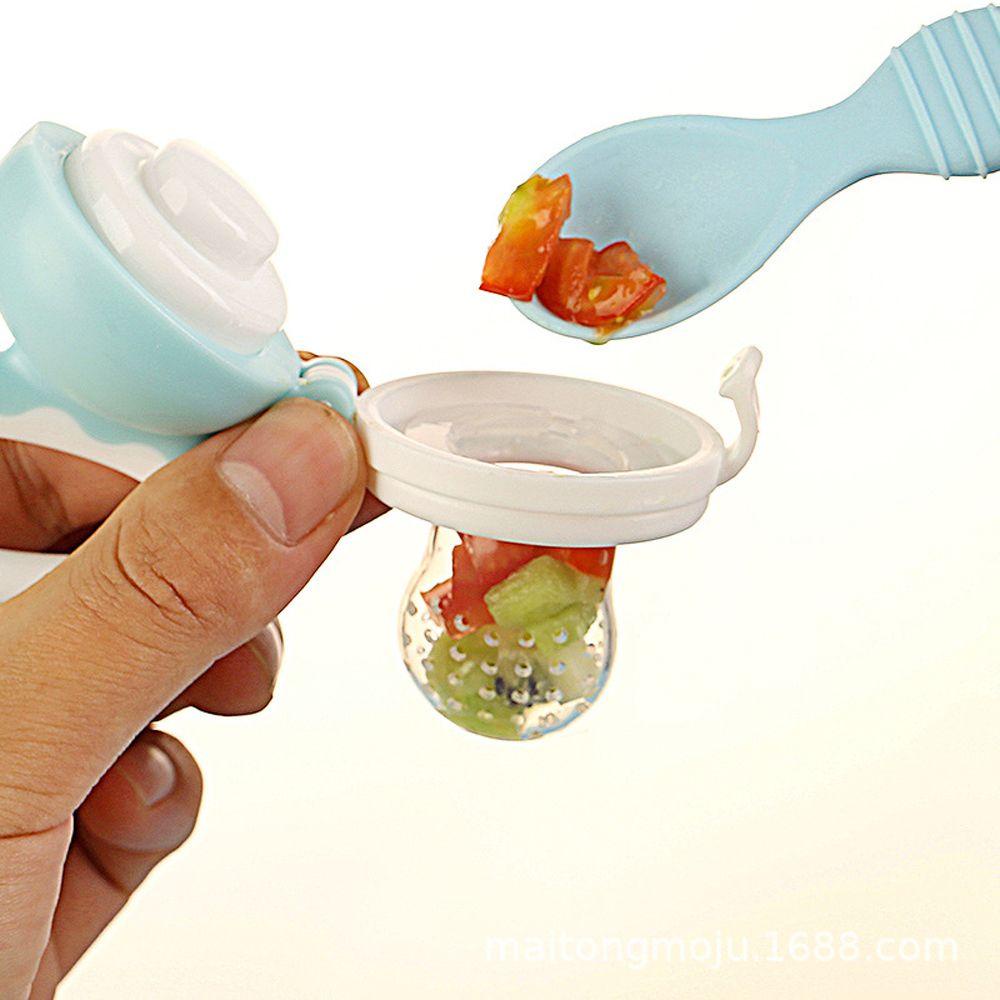 [Elegan] Baby Food Nibbler Boy Girl Safe Fruit Feeding Perlengkapan Bayi Makanan Segar Pegangan Oval Silikon Anak Feeder