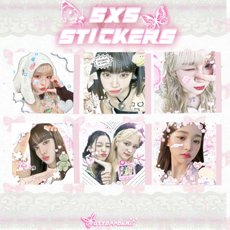 

5x5 sized kpop sellkor freebies sticker decoration girlgroup ver