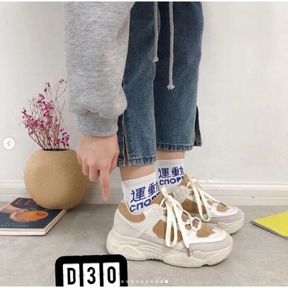 Sepatu wanita import sneakers tali K855