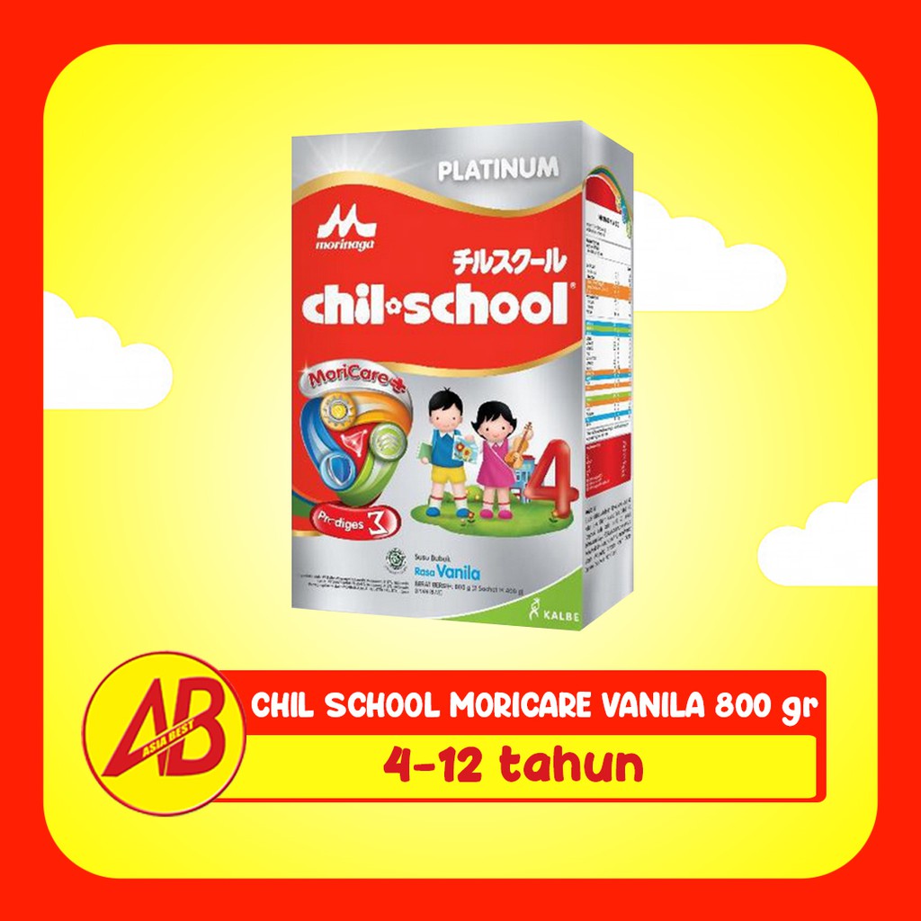 CHIL SCHOOL PLATINUM MORICARE VANILA 800 GR /Susu Pertumbuhan Anak bubuk