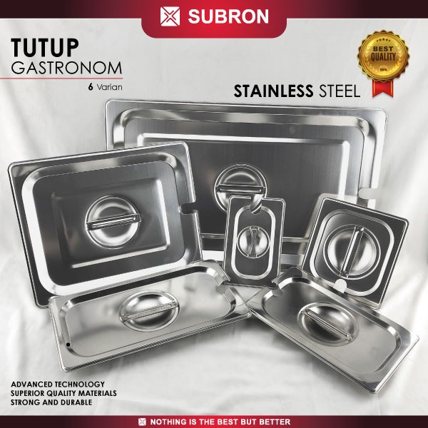 Jual SUBRON Tutup Food Pan 1/4 wadah penyimpan stainless steel gastronom Shopee Indonesia
