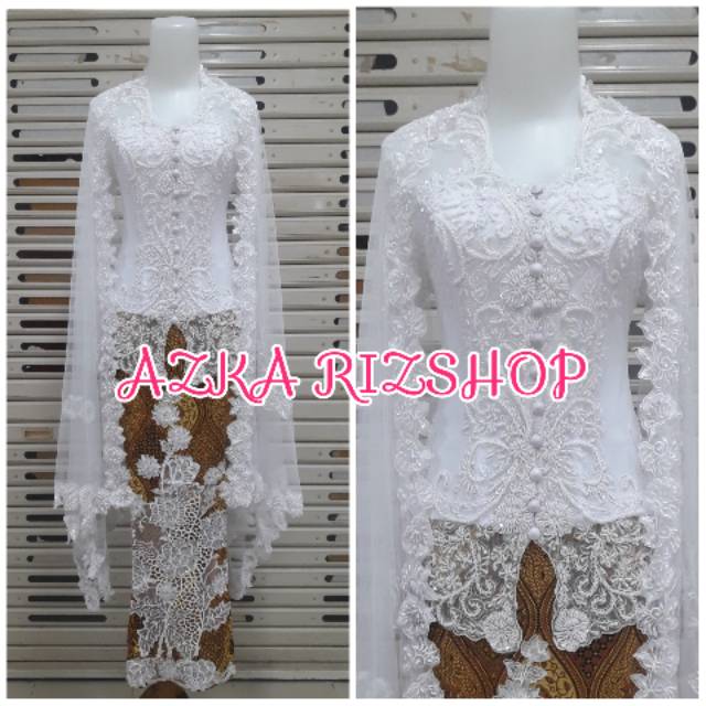 SET KEBAYA AKAD NIKAH KEBAYA KERAH SUNDA +LONGTORSO DAN SLENDANG