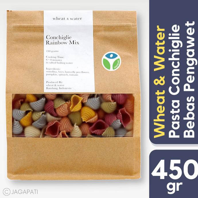 

Wheat & Water - Conchiglie Rainbow Mix per 450gr - Pasta Instant