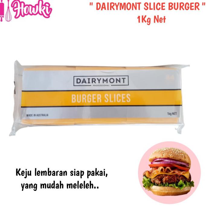 

Keju Chedar - Cheddar Cheese Burger Slice Dairy Mont 1 KG HALAL IMPORT