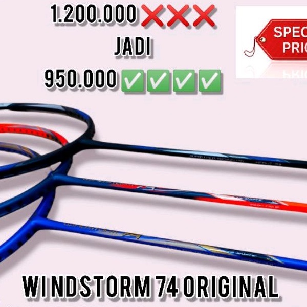 RAKET LI-NING WINDSTORM 74 ORIGINAL