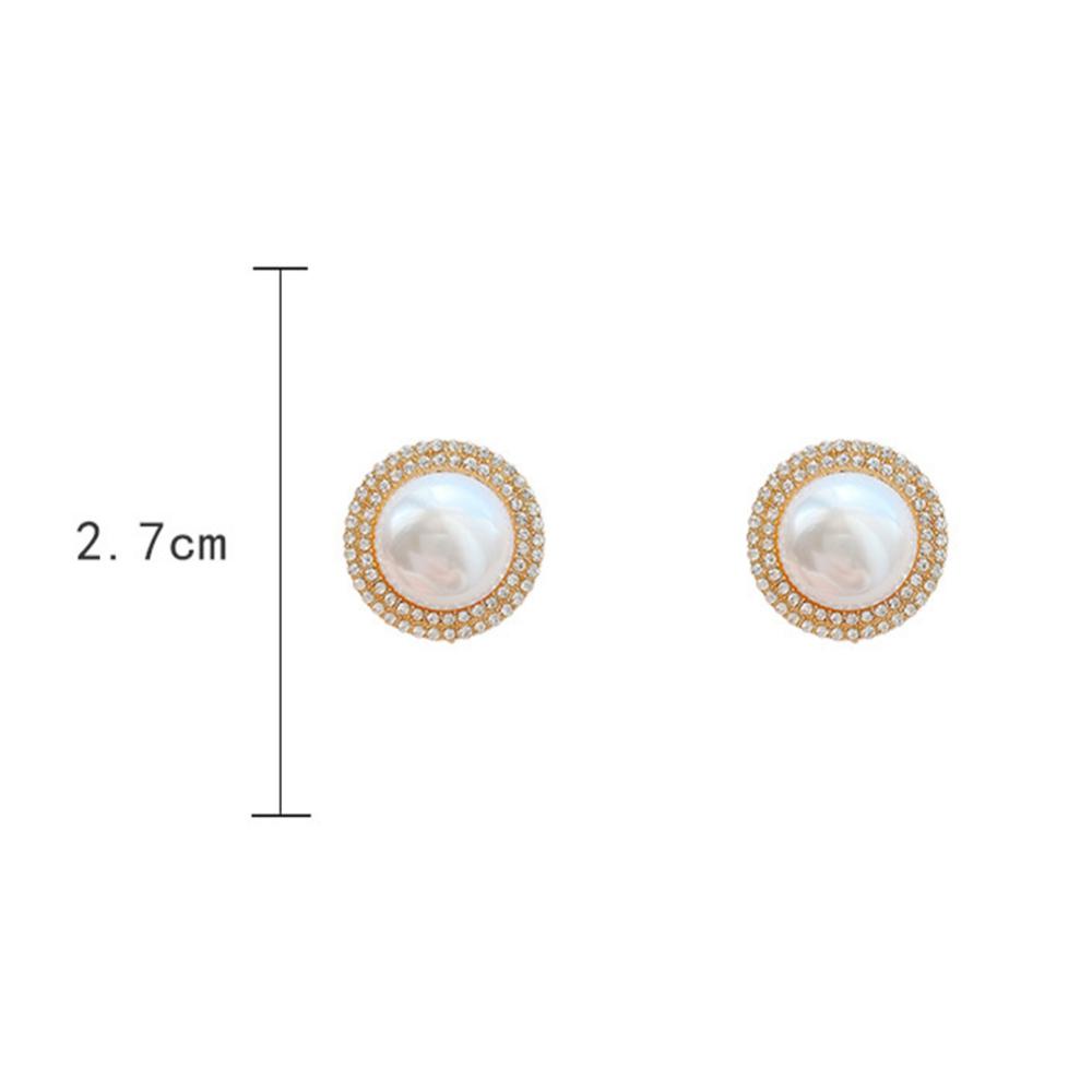 Timekey Anting Tusuk Silver 925 Minimalis Hias Mutiara Untuk Wanita A9K4