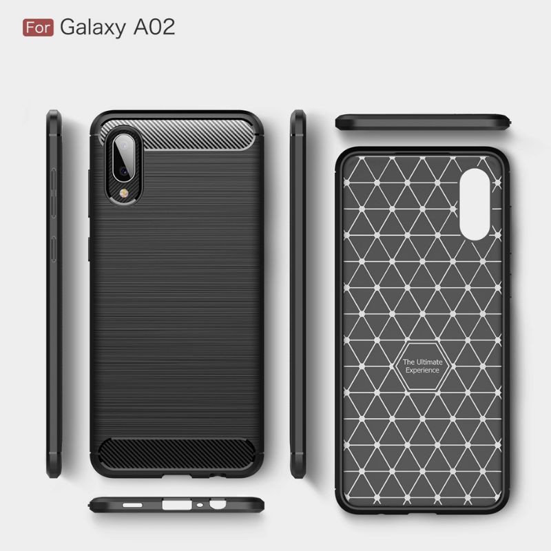 Case Samsung Galaxy A02 / M02 Softcase Carbon Fiber Rugged Original