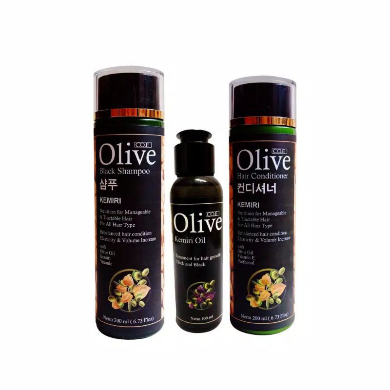 OLIVE SYB COE KEMIRI SHAMPOO/ CONDITIONER/ KEMIRI OIL