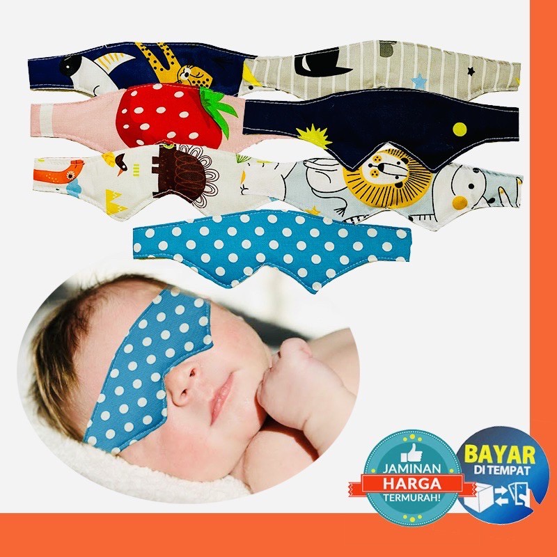 Kaca mata jemur bayi / eye mask baby bahan lembut motif lucu