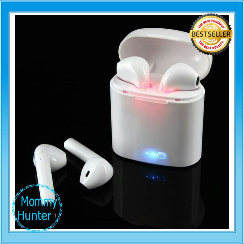 i7s Headset Bluetooth Wireless Sport True Earphone Airpods TWS i7s - Putih