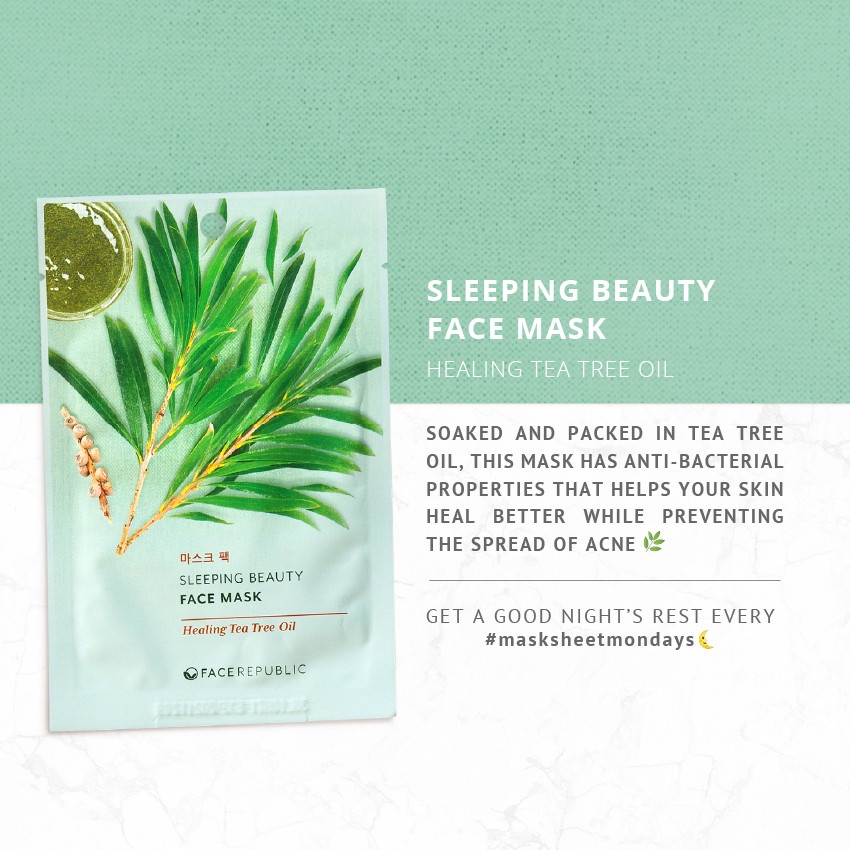 Face Republic Sleeping Beauty Tea Tree/Cucumber/Whitening Rice/Honey