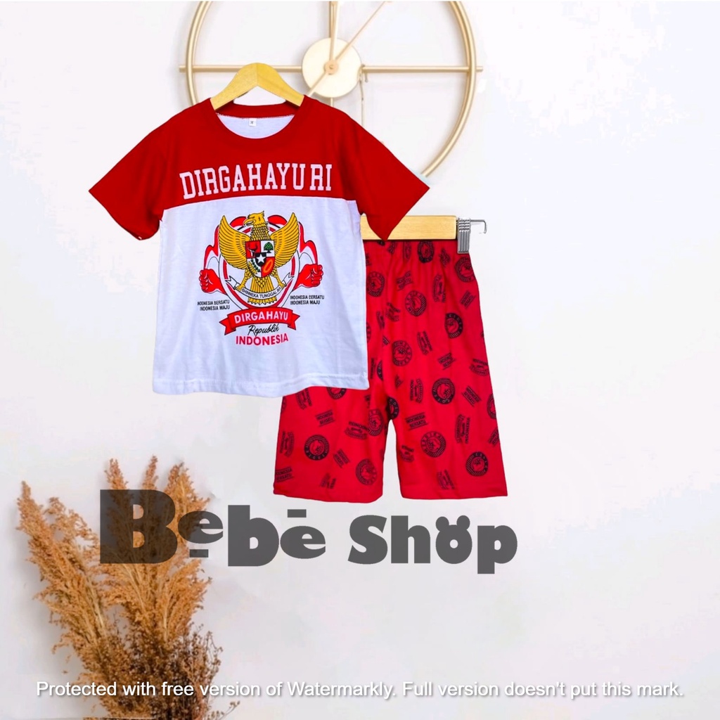 Baju Anak ulang tahun indonesia 17 agustus usia 1 sampai 10 tahun size S M L XL