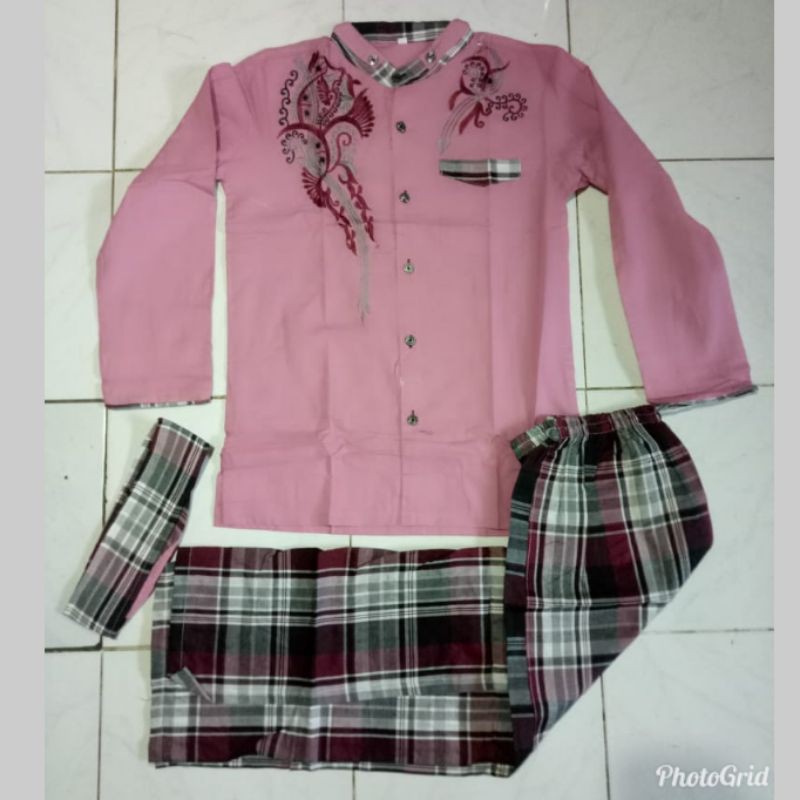 Baju Stelan Koko Anak Laki laki Muslimin Al qadr &amp; AB Alkahfi  Bareno