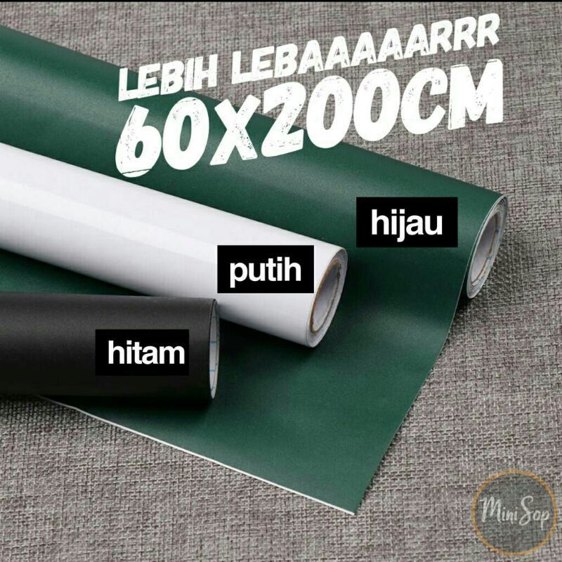 

Stiker blackboard 200 x 60 cm papan tulis kapur dinding flexible