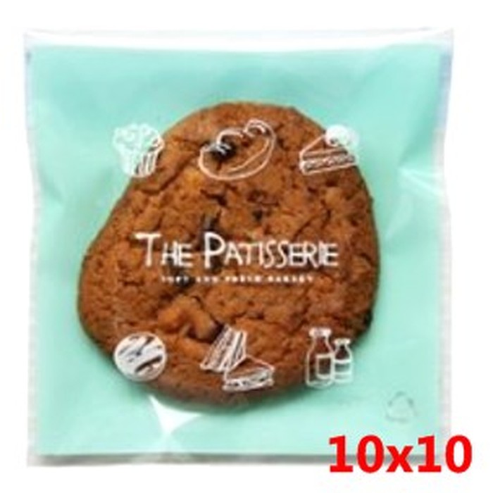 Uk 10x10 Plastik Kue OPP Packaging Bungkus Cookies Candy Bag Kantong Kemasan Fancy Seal Motif