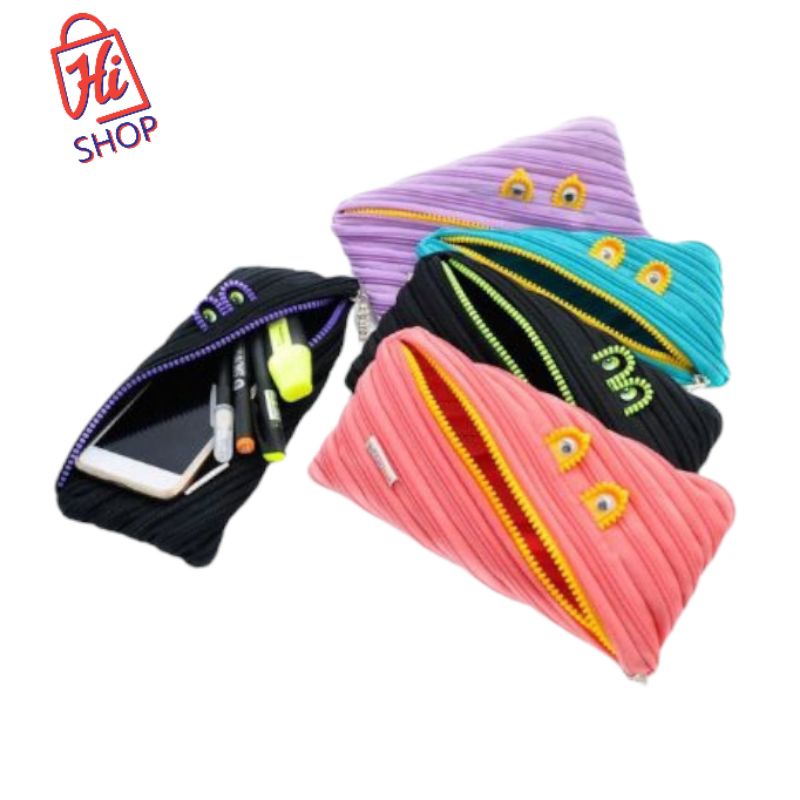 

ZIP N ROLL / Tempat pensil / Pouch Monster Neon & Sunflower / SP001 NE/SF