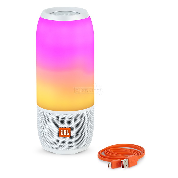 JBL Pulse 3 Portable Bluetooth Speaker - White