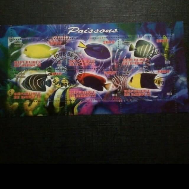 perangko/ms dari republik de Djibouti ikan Poissons used