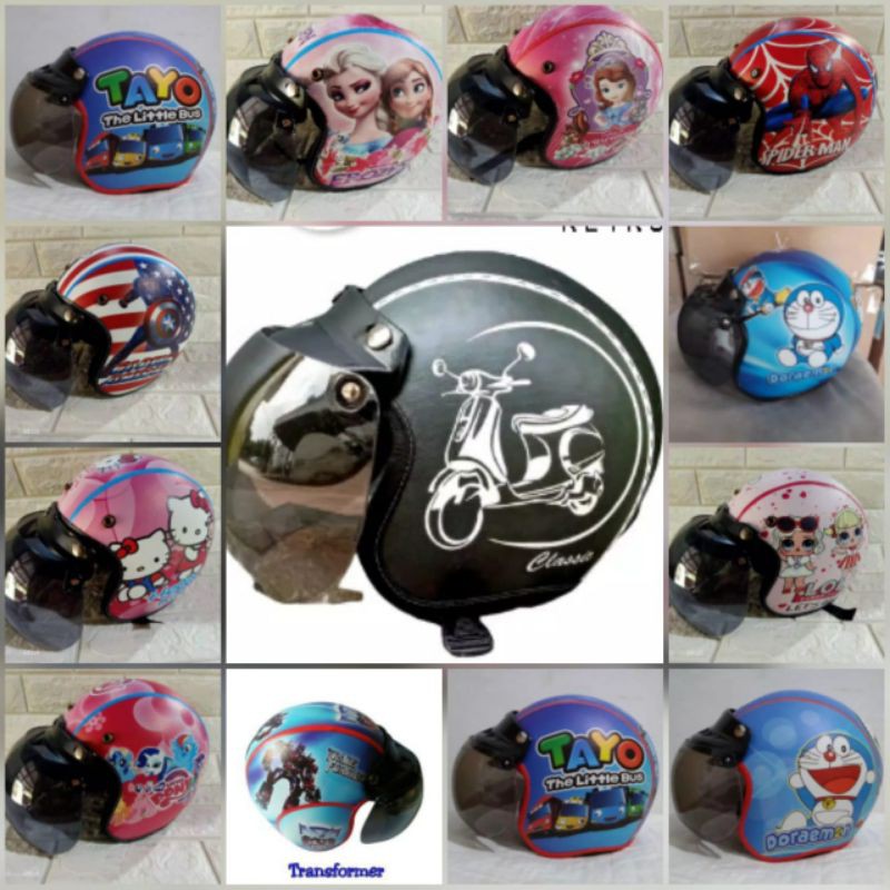 Helm bogo  ANAK umur 5 - 7thn + kaca cembung